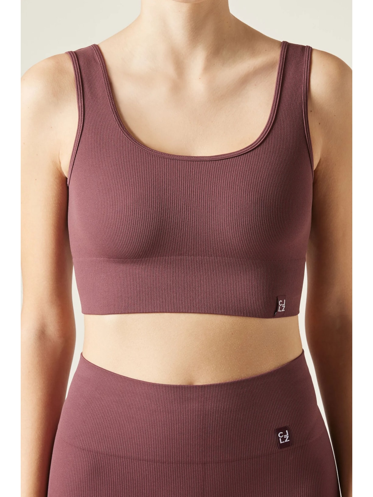 Top Esportivo Canelado Sem Costuras Vermelho Calzedonia