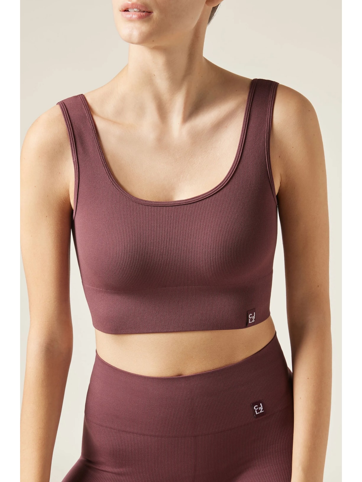 Top Esportivo Canelado Sem Costuras Vermelho Calzedonia