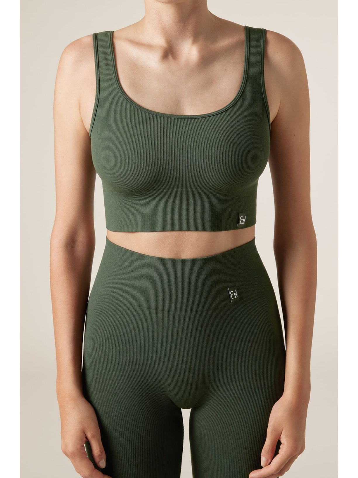 Top Esportivo Sem Costuras Verde Calzedonia