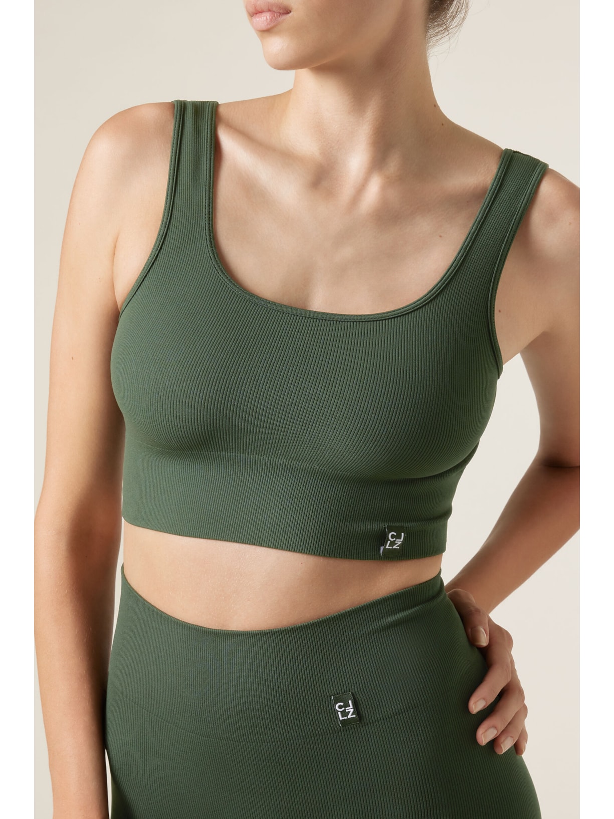 Top Esportivo Sem Costuras Verde Calzedonia