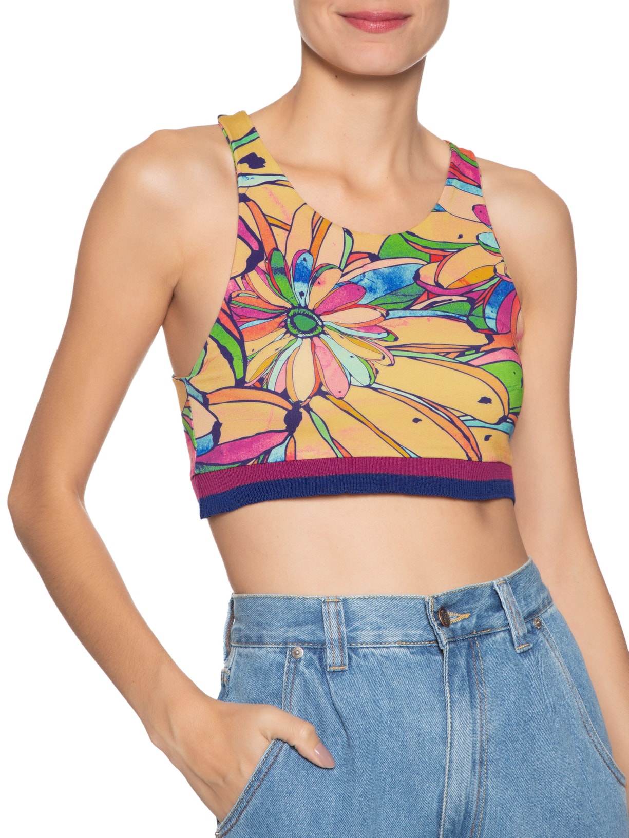 Top Esportivo Sonho De Banana Amarelo Farm