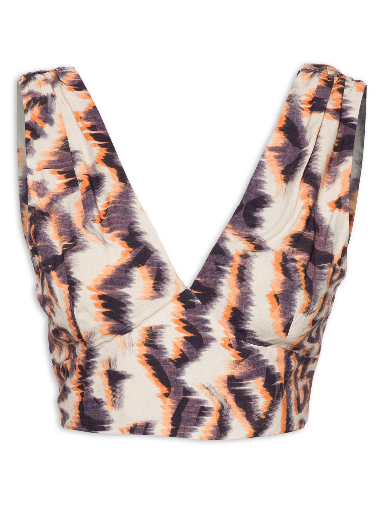 Top Est Animal Marfim - Bege