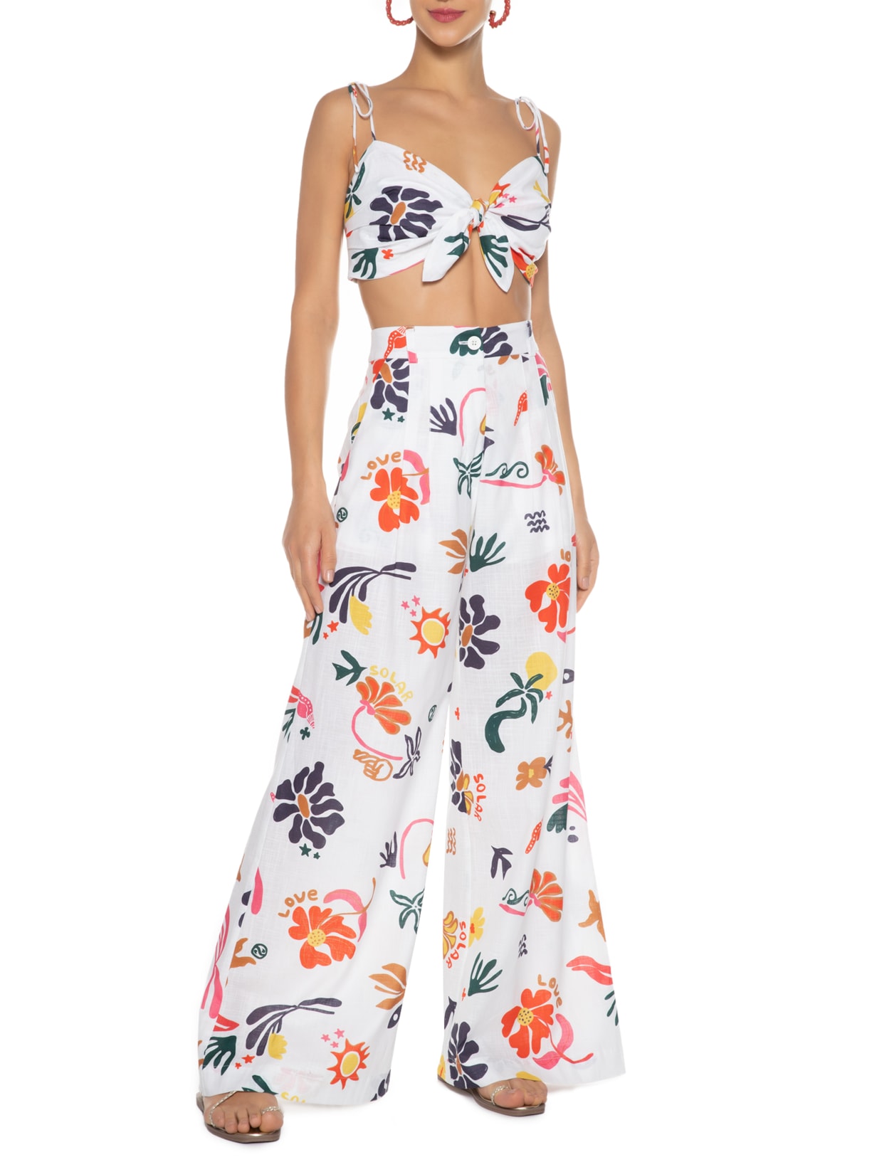 Top Estampa Amar Branco Dress To
