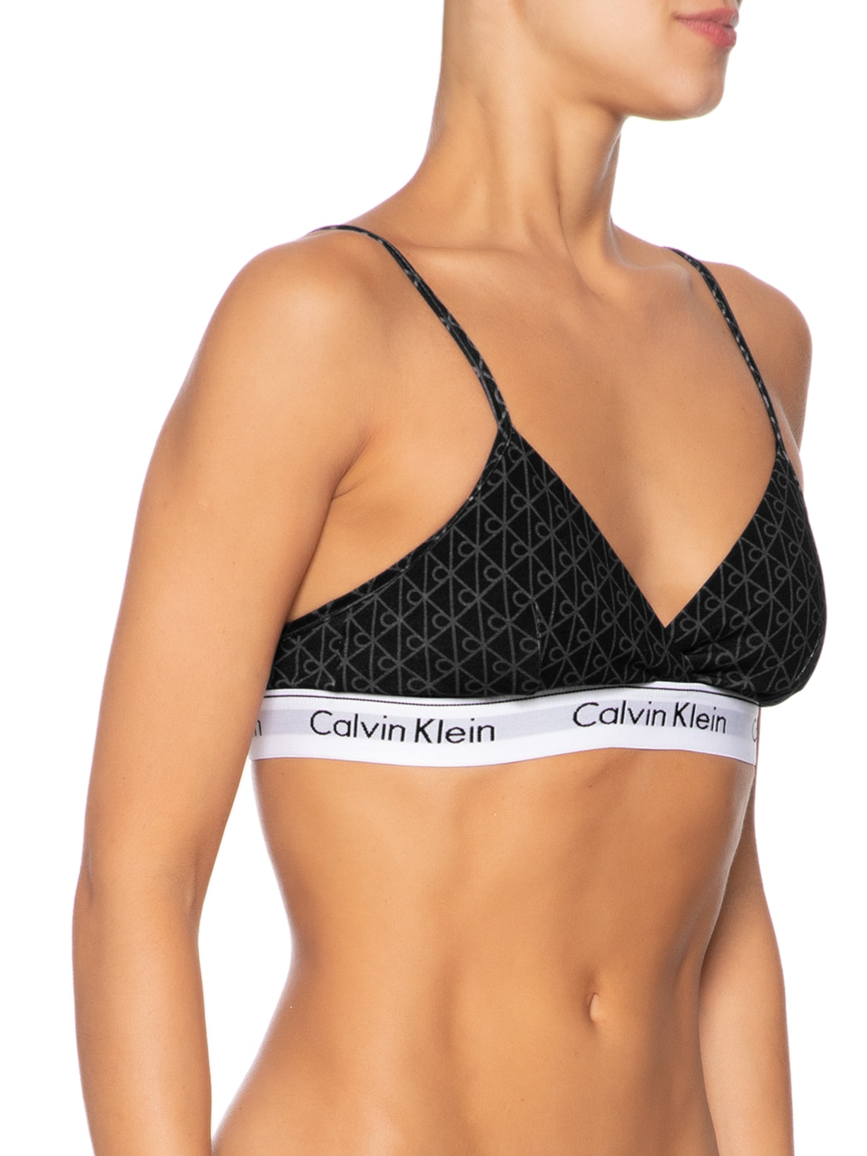 Top Estampado Modern Cotton Preto Calvin Klein Underwear
