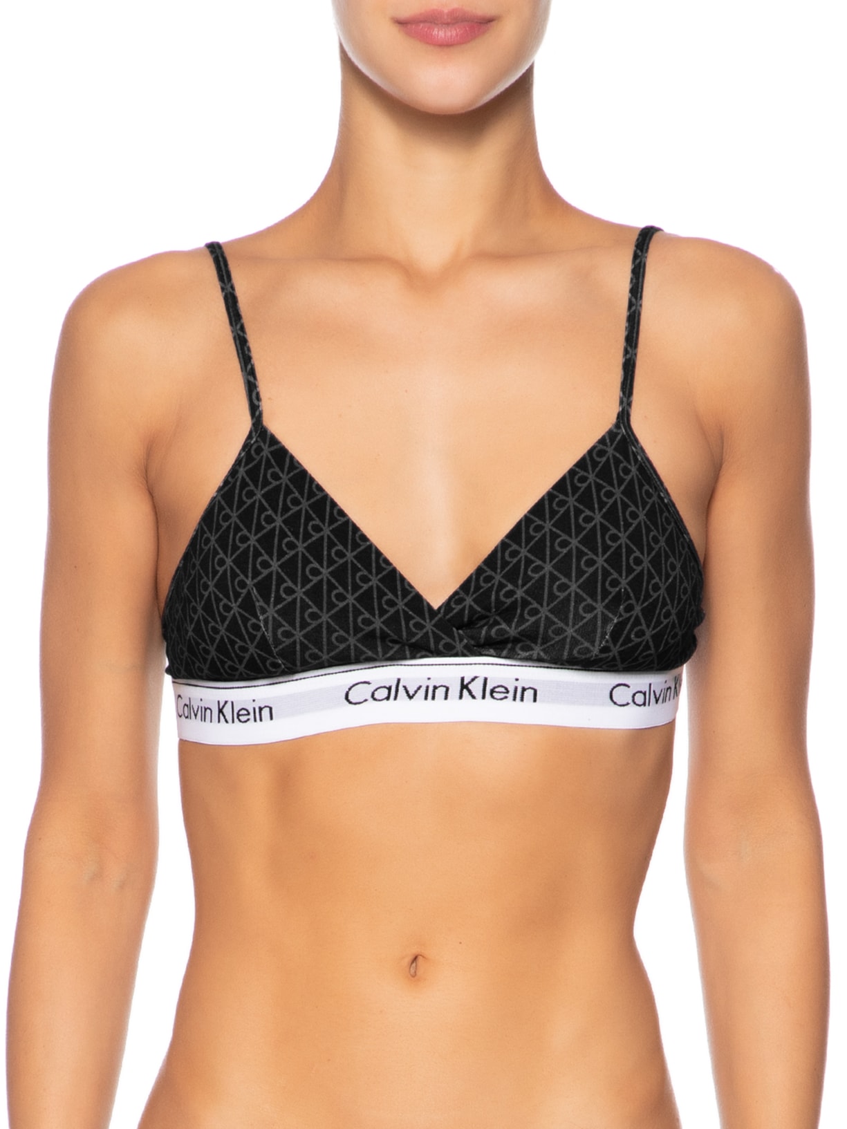 Top Estampado Modern Cotton Preto Calvin Klein Underwear