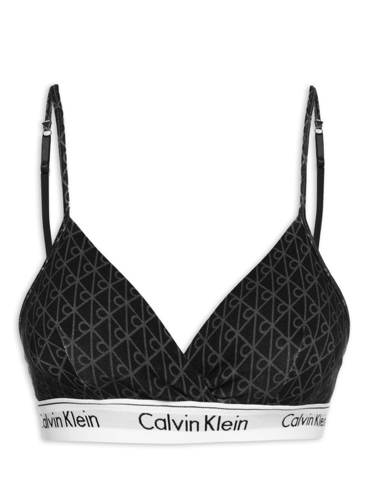 Top Estampado Modern Cotton Preto Calvin Klein Underwear