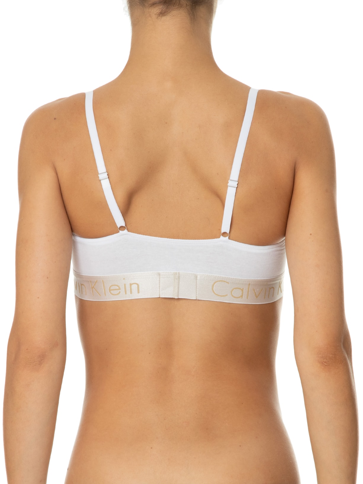 Top Faixa Alças Cotton Ck Reveillon Dourado Calvin Klein Underwear