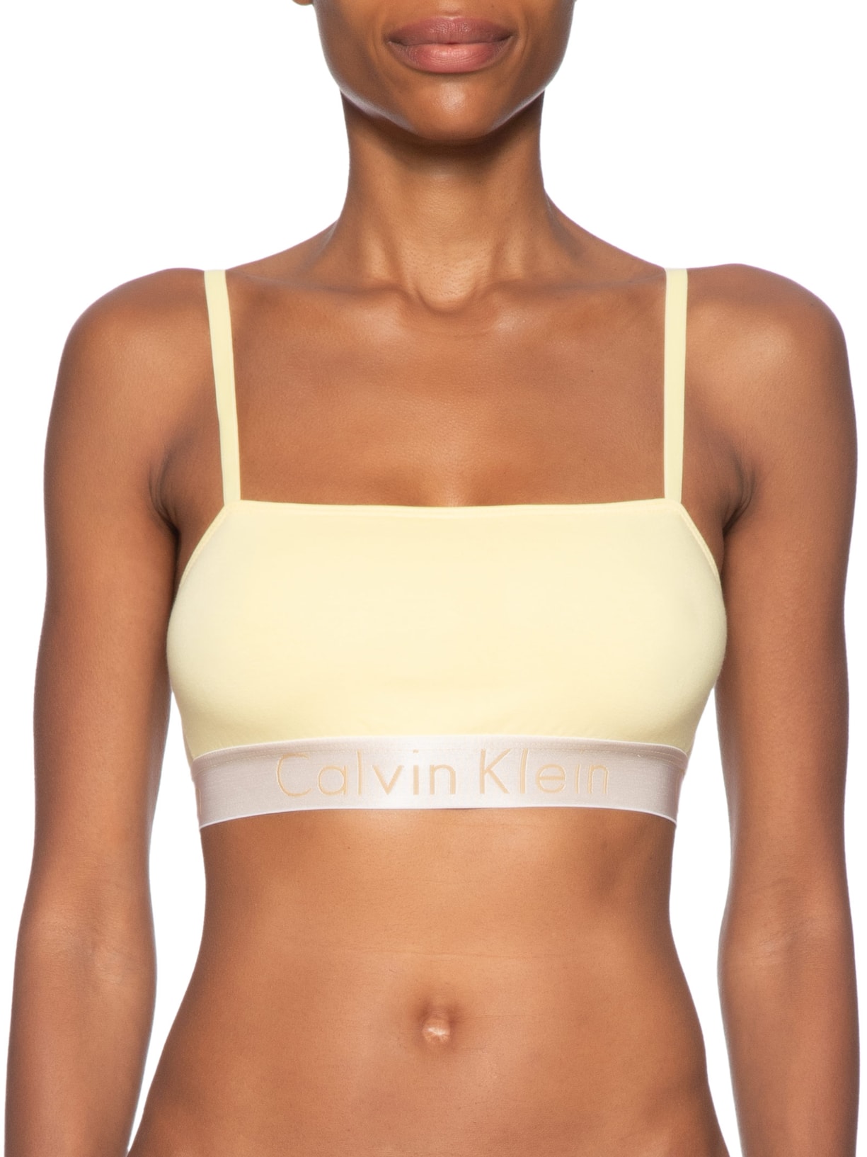 Top Faixa Alças Cotton Reveillon Amarelo Calvin Klein Underwear