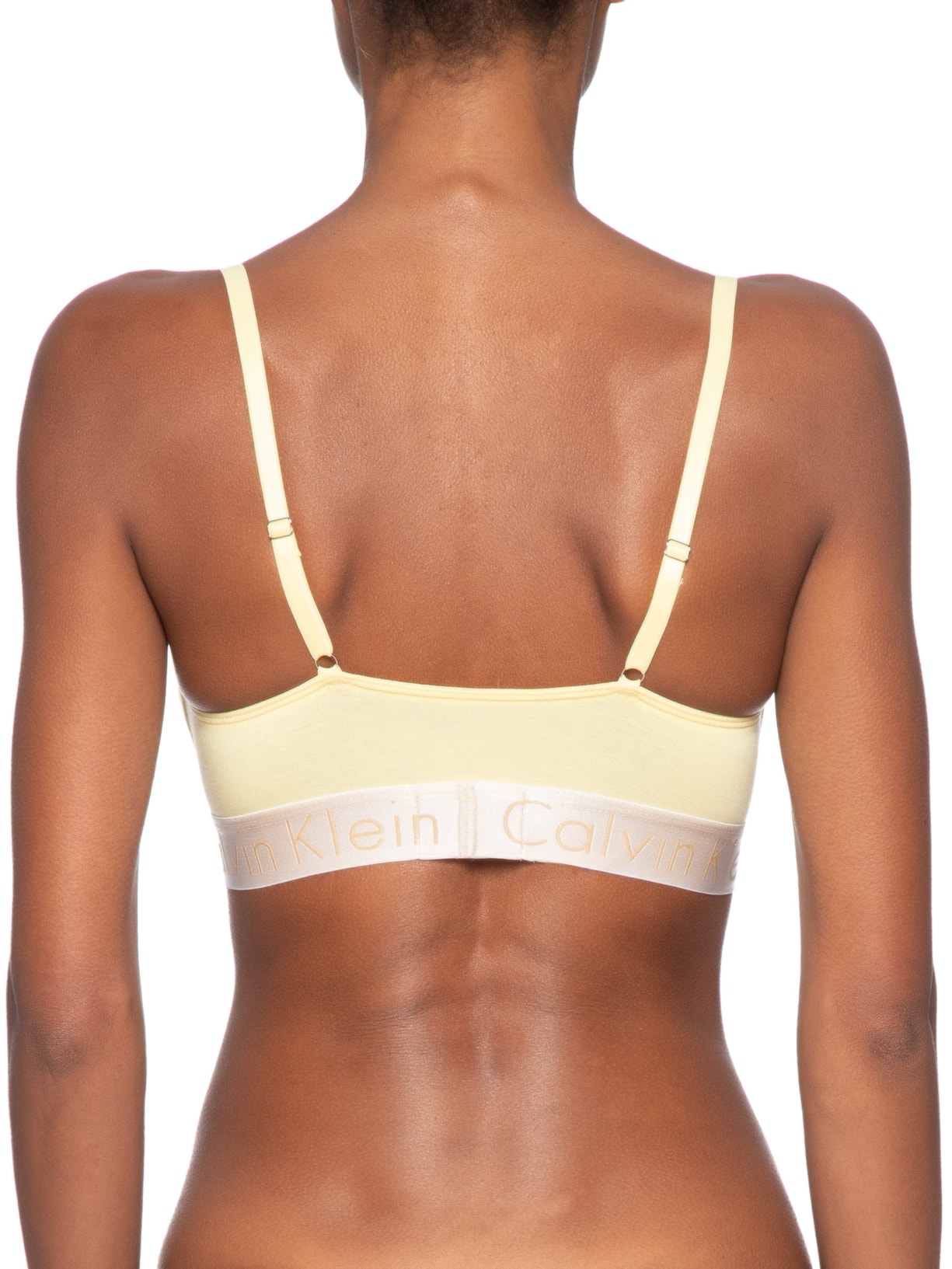 Top Faixa Alças Cotton Reveillon Amarelo Calvin Klein Underwear