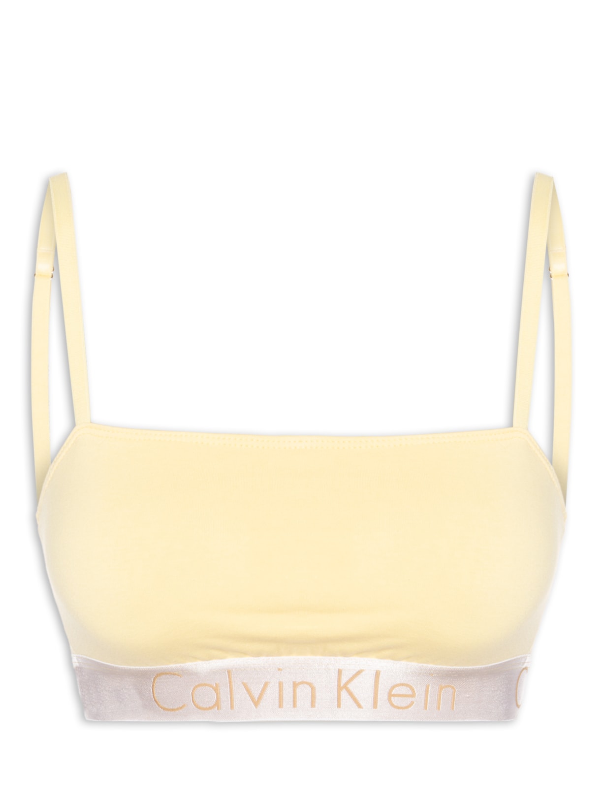 Top Faixa Alças Cotton Reveillon Amarelo Calvin Klein Underwear