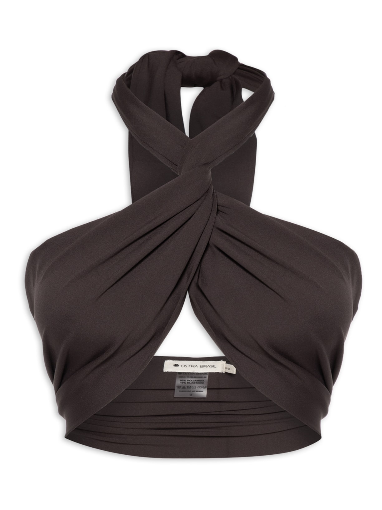 Top Faixa Amarração - Marrom