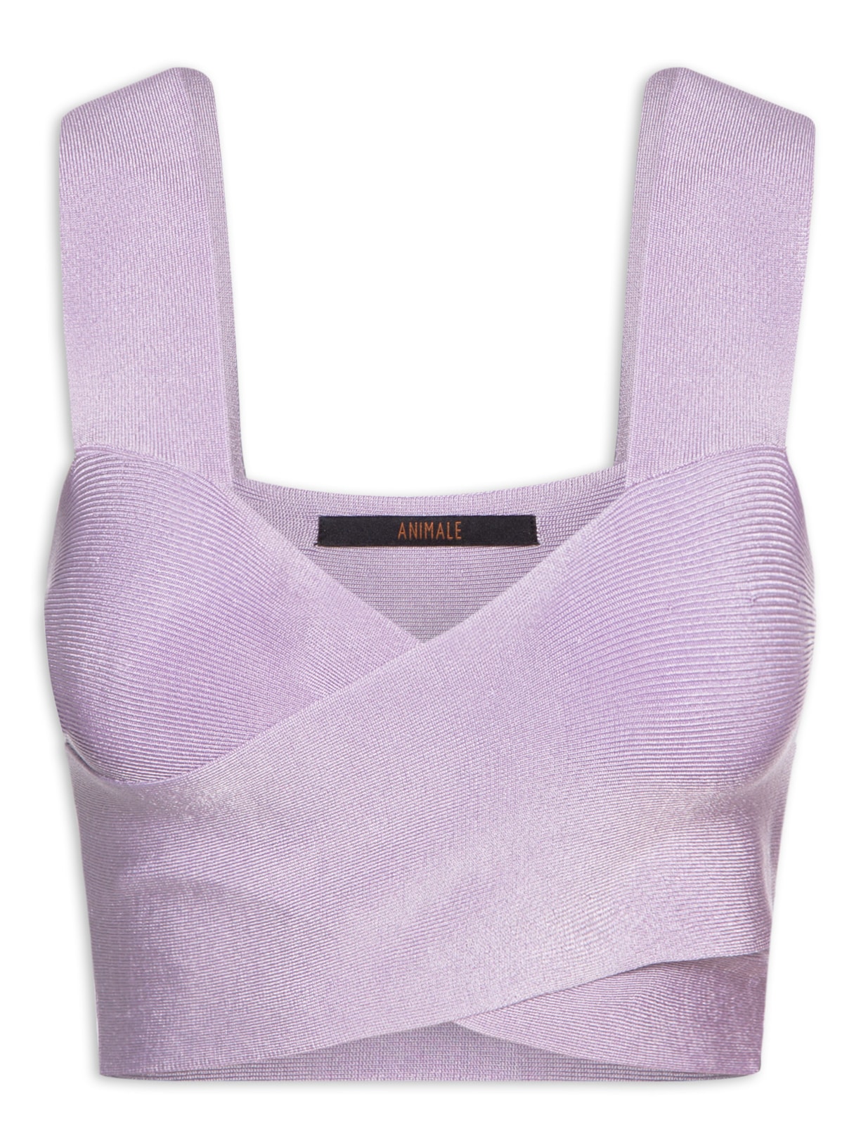 Top Faixa Torcido Tricot - Lilás