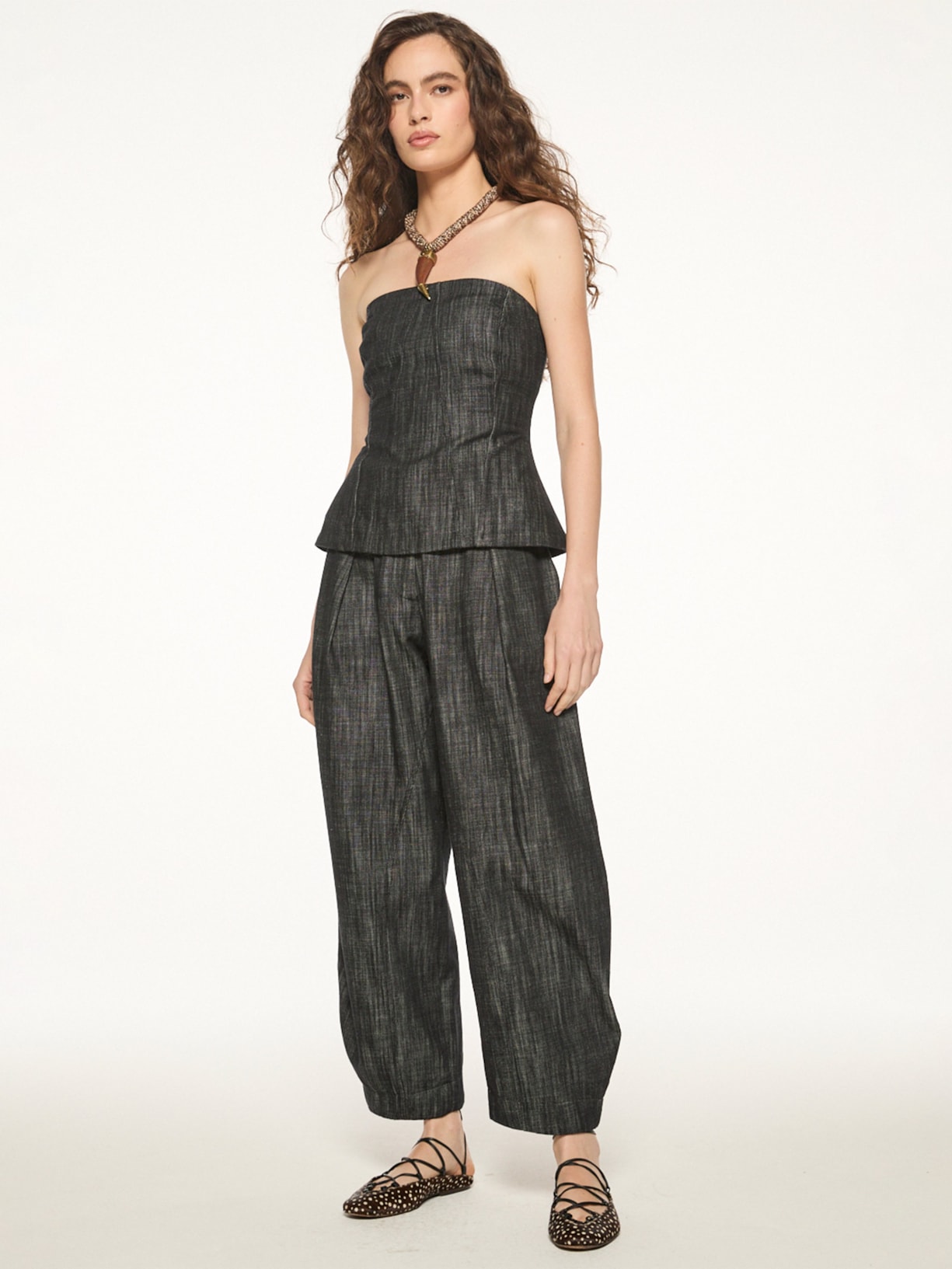 Top Feminina Soho Jeans Preto Mixed