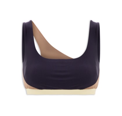 Top Feminino Alça Cruzada Liso - Azul