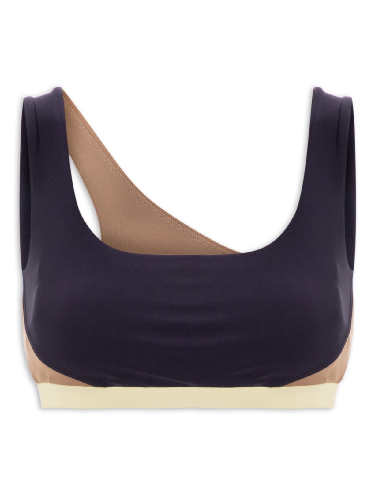 Top Feminino Alça Cruzada Liso - Azul