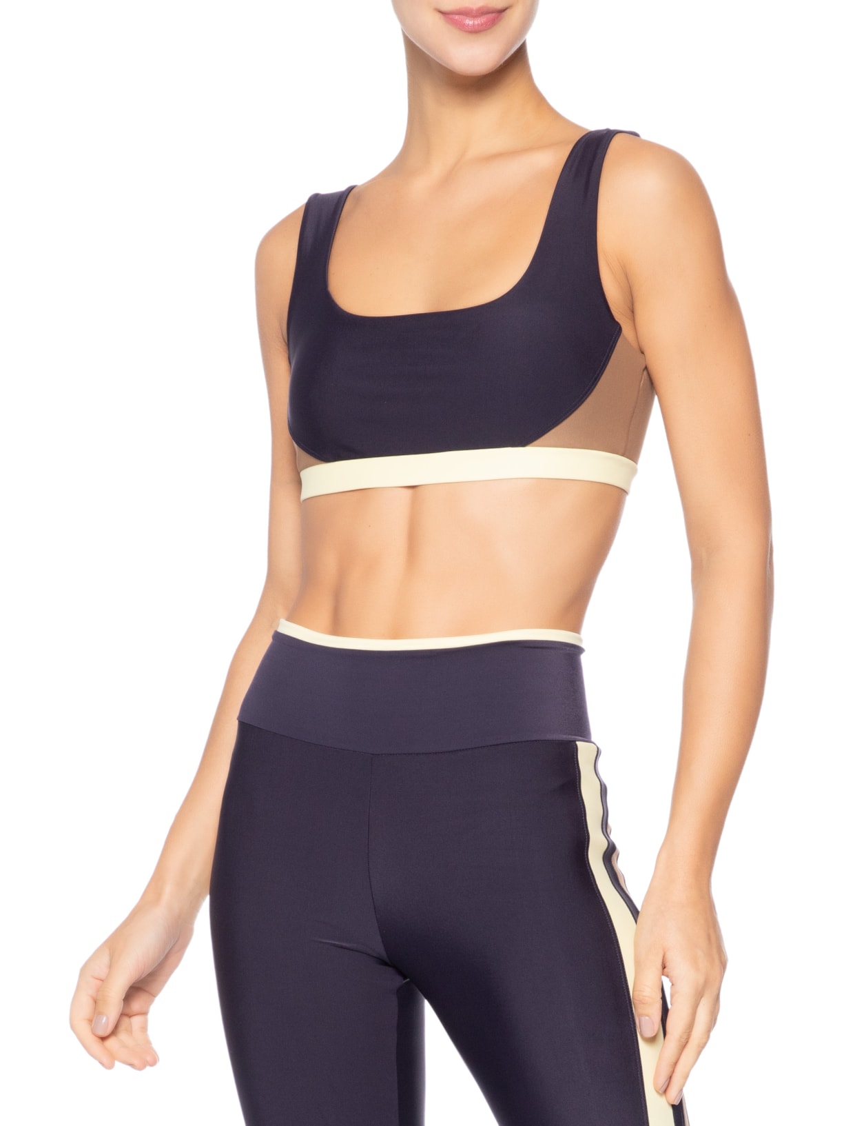 Top Feminino Alça Cruzada Liso Azul Body For Sure