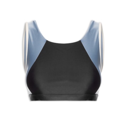 Top Feminino Alça Cruzada Liso - Preto