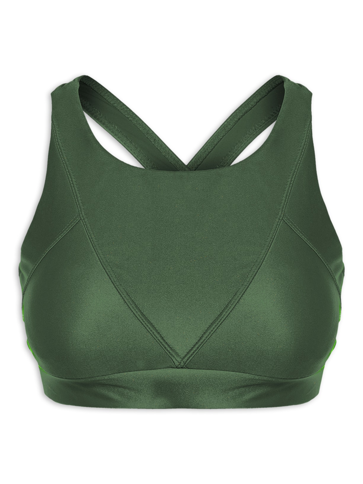 Top Feminino Alça Cruzada Liso - Verde