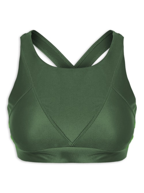 Top Feminino Alça Cruzada Liso - Verde