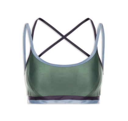 Top Feminino Alça Cruzada Liso - Verde