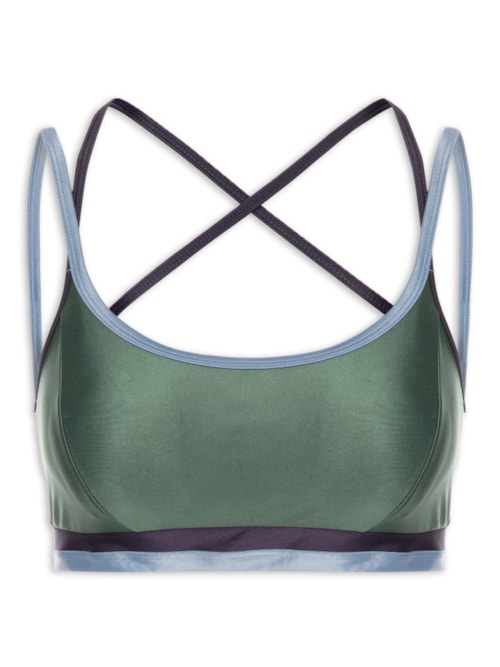 Top Feminino Alça Cruzada Liso - Verde