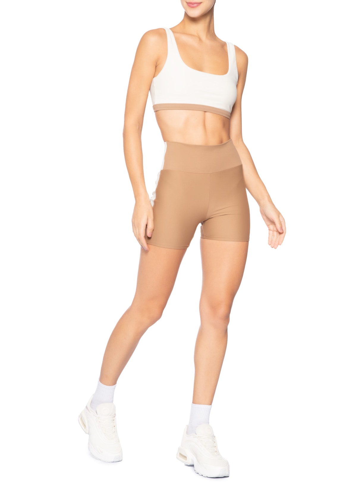 Top Feminino Alça Reta Liso Branco Body For Sure