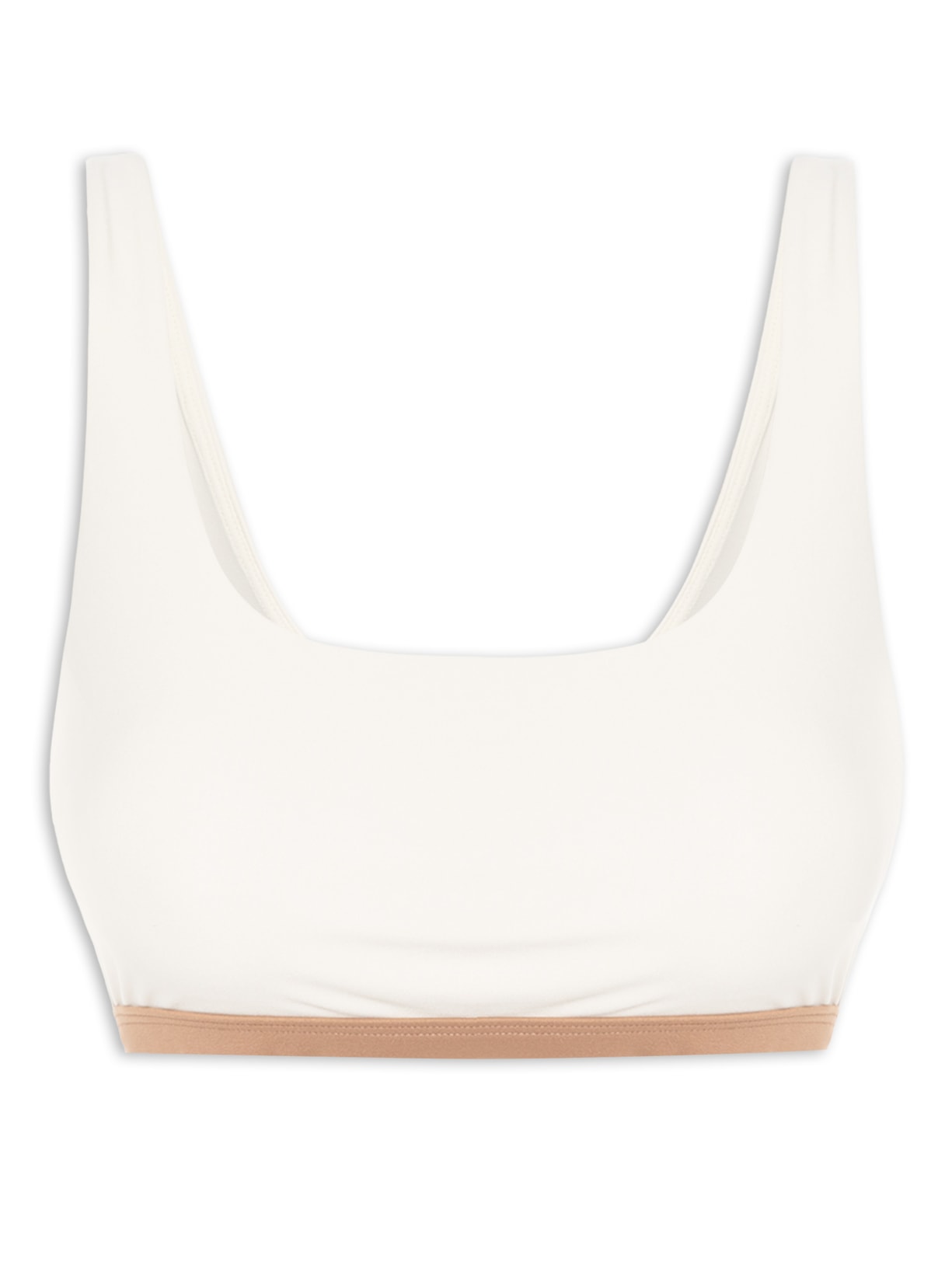 Top Feminino Alça Reta Liso - Branco