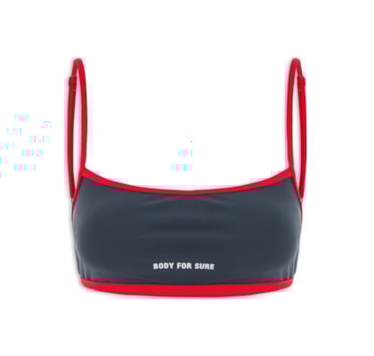 Top Feminino Alça Reta Liso - Cinza