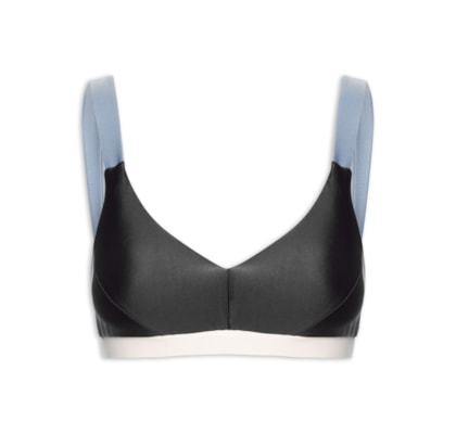 Top Feminino Alça Reta Liso - Preto