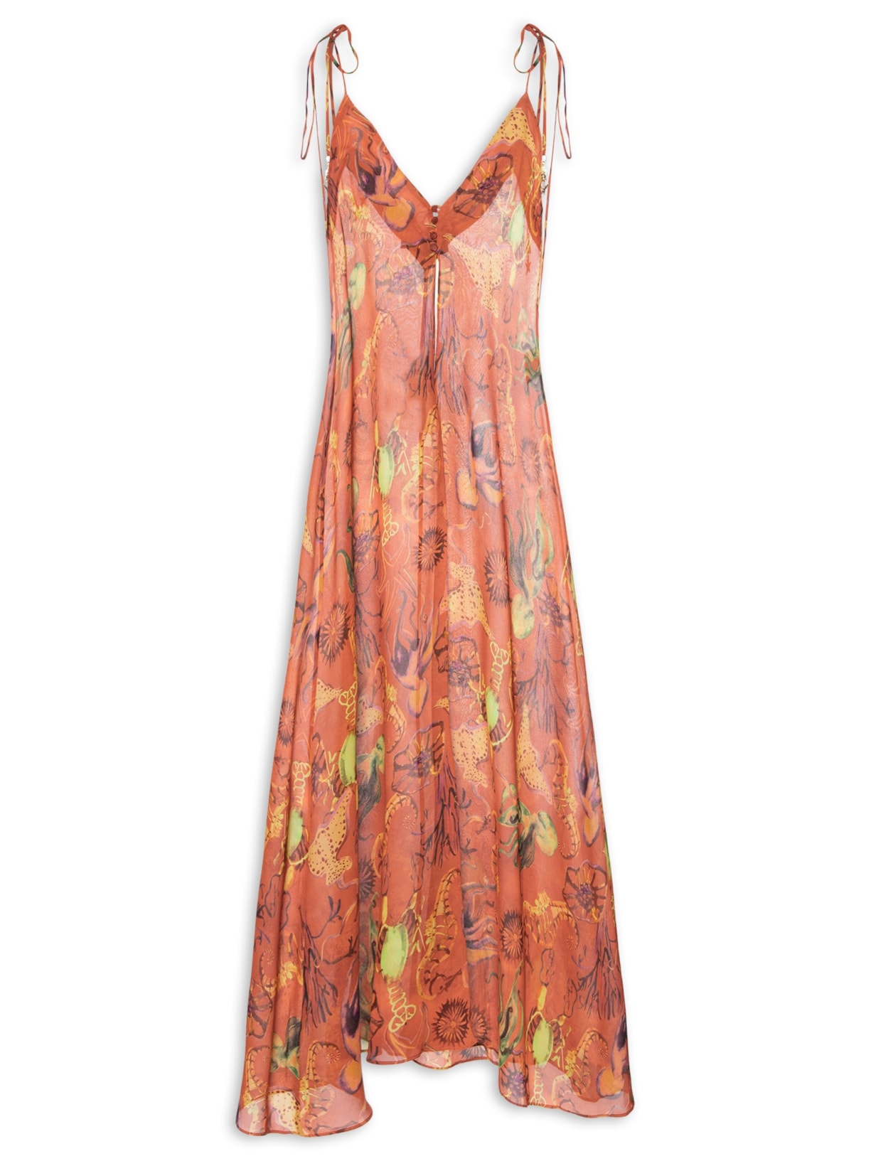 Top Feminino Amarração Alça Resort - Laranja