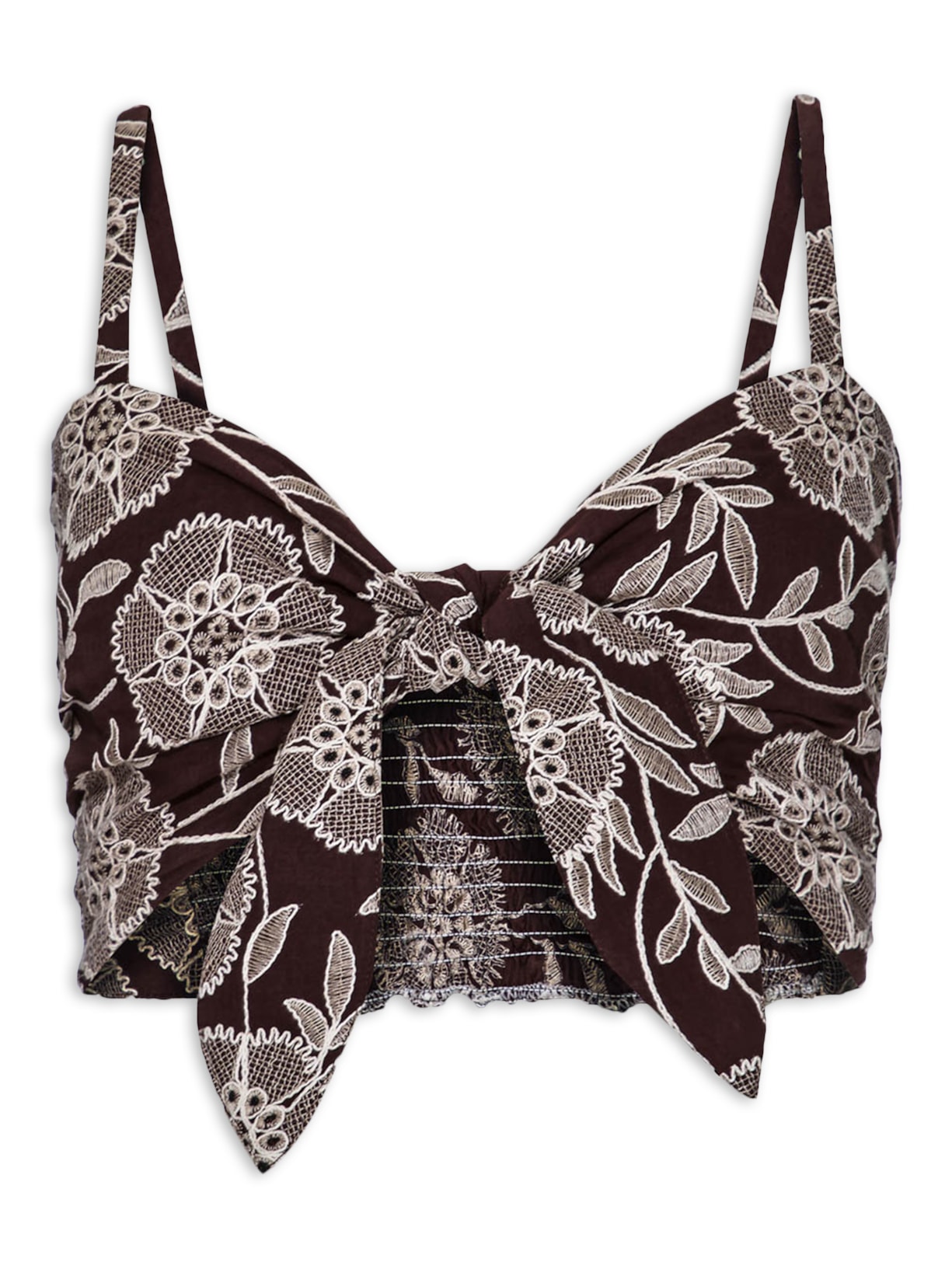 Top Feminino Belle V25  Marrom New Match