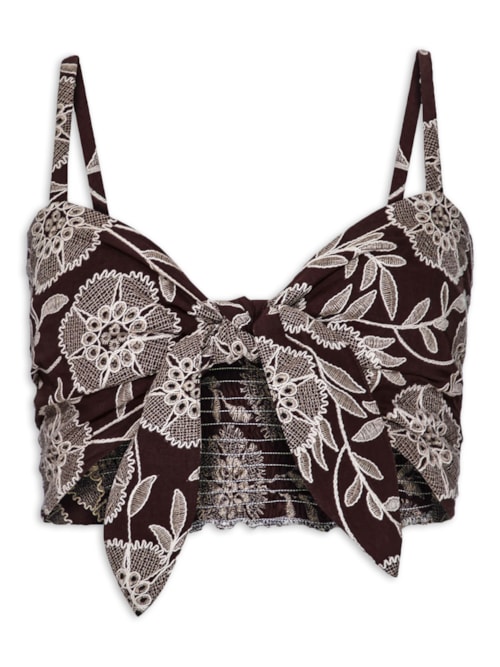 Top Feminino Belle V25 - Marrom