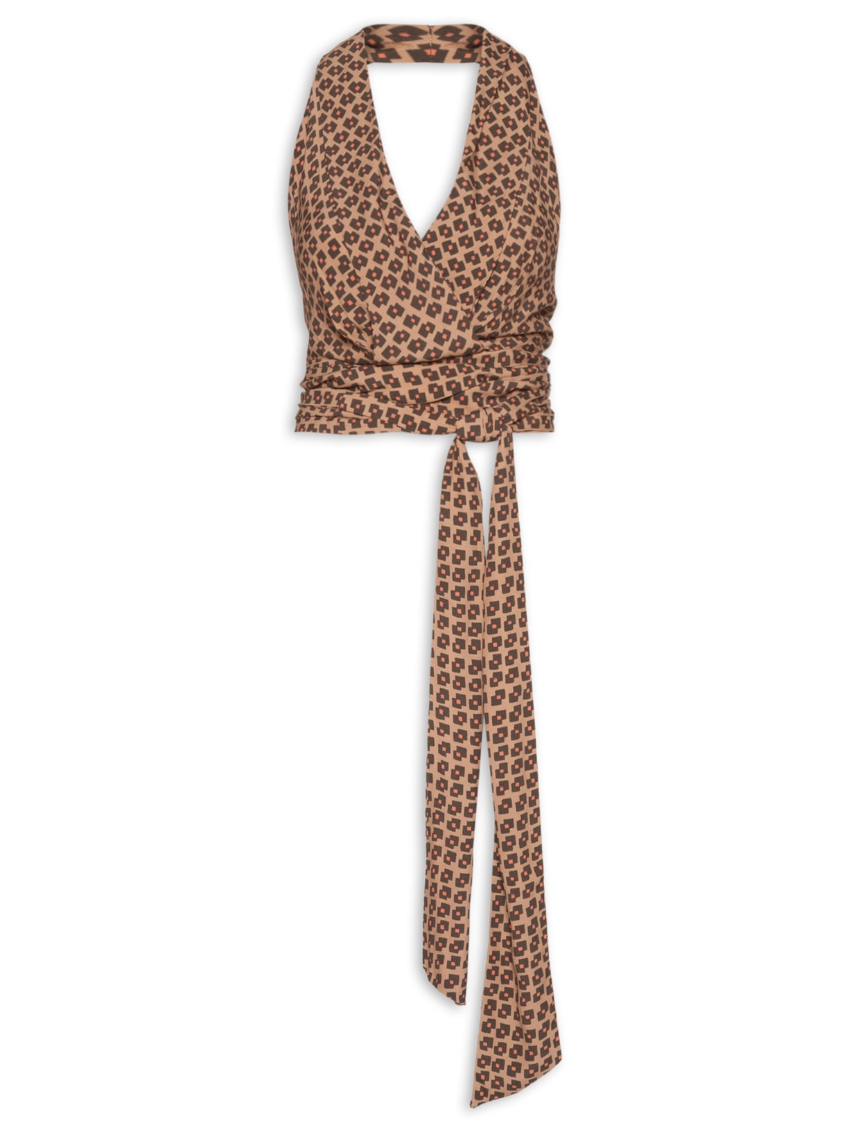 Top Feminino Cachecouer Geo Flow Bronze Rosa Animale