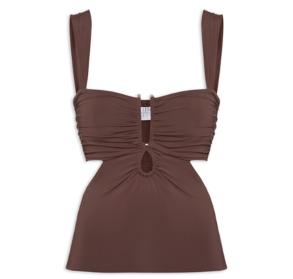 Top Feminino Cora - Marrom