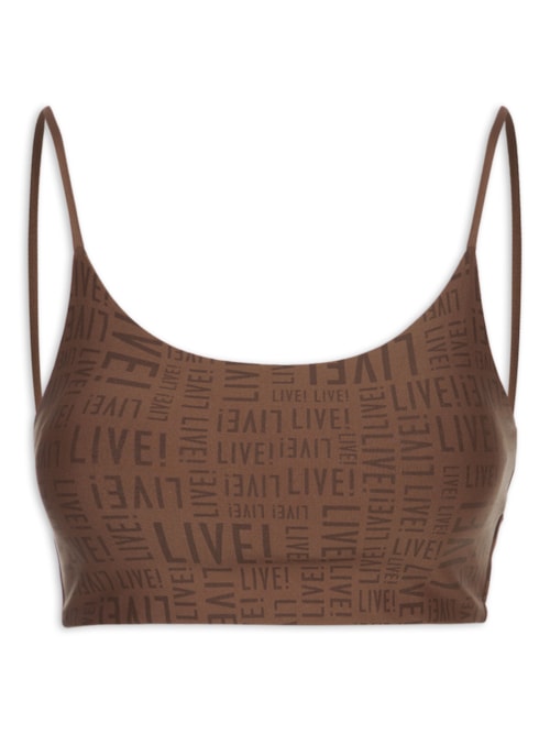 Top Feminino Curve - Marrom