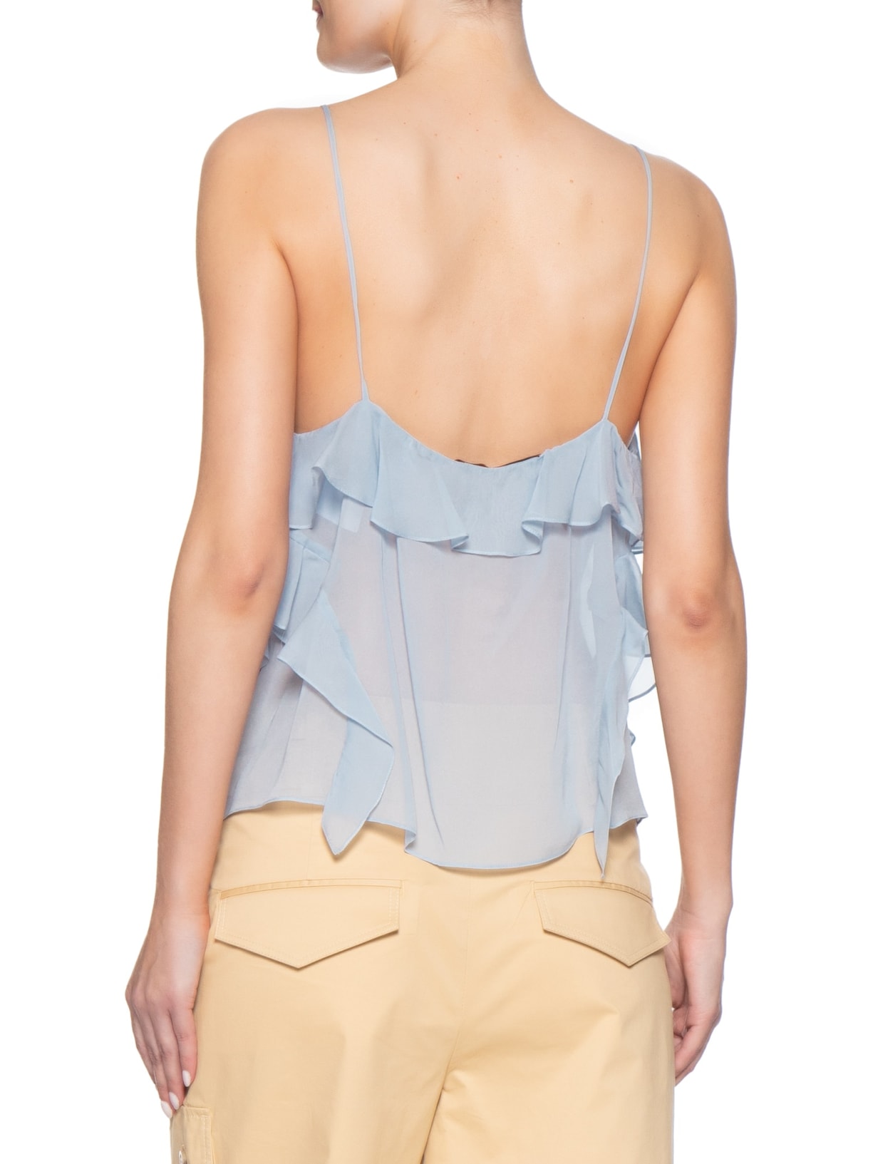 Top Feminino de Alcinhas Babado – Azul Animale