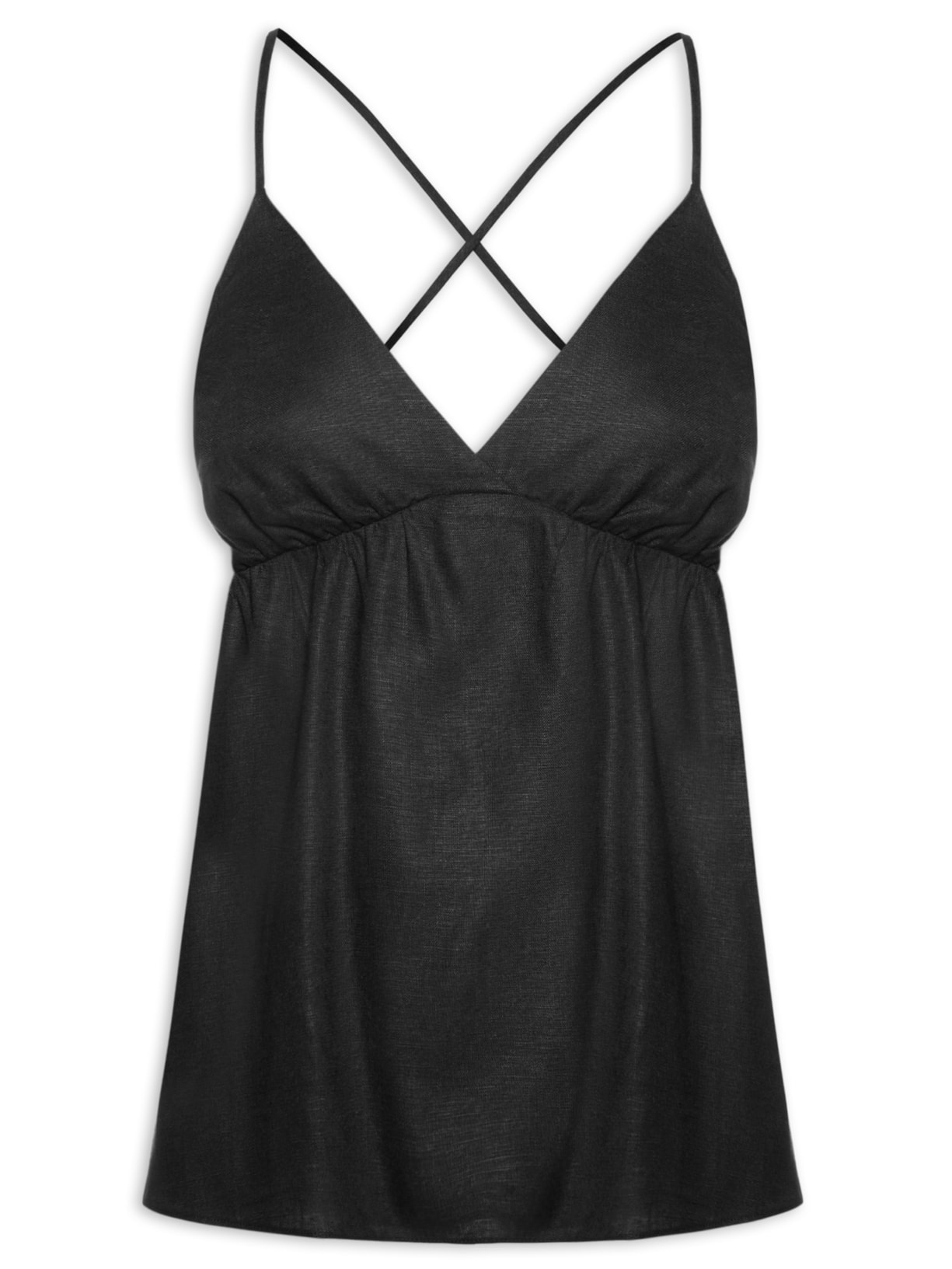 Top Feminino de Linho Millie – Preto Animale Jeans