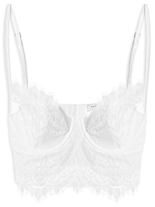 Top Feminino Em Renda - Branco