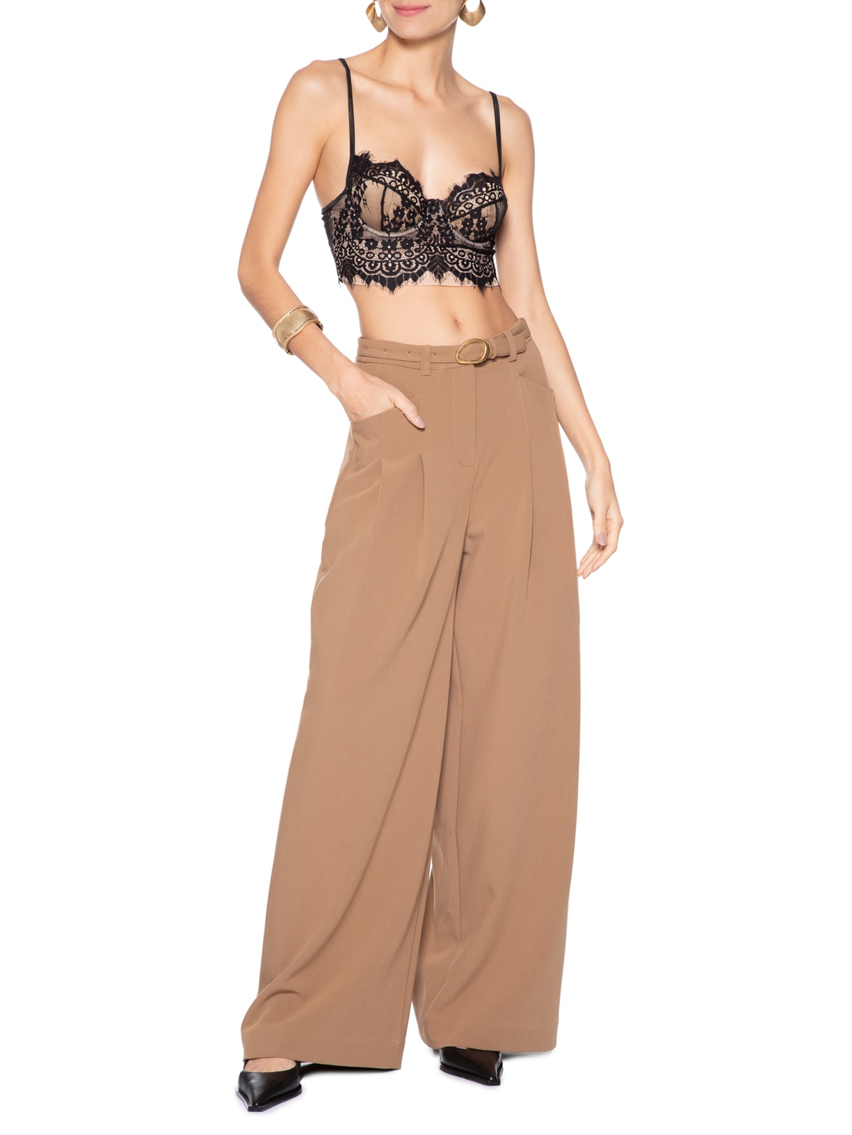 Top Feminino Em Renda Preto Market 33