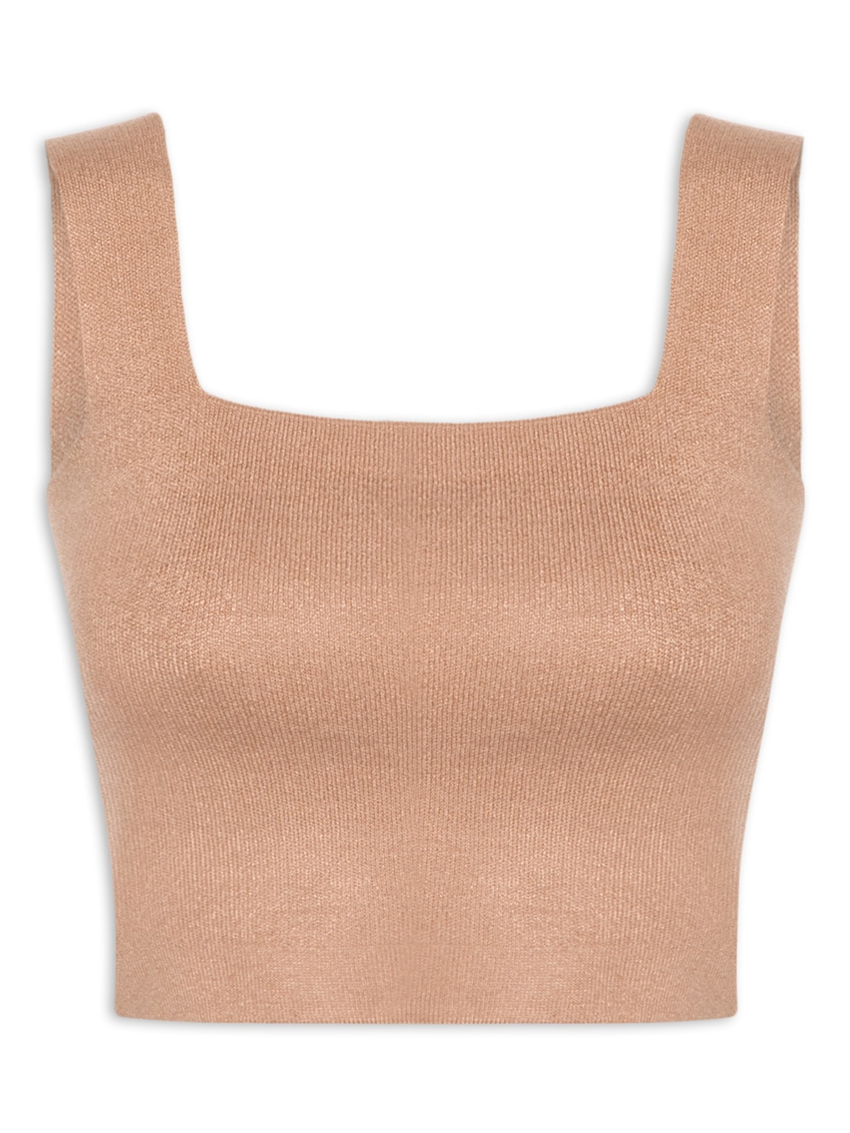 Top Feminino Em Tricot - Bege