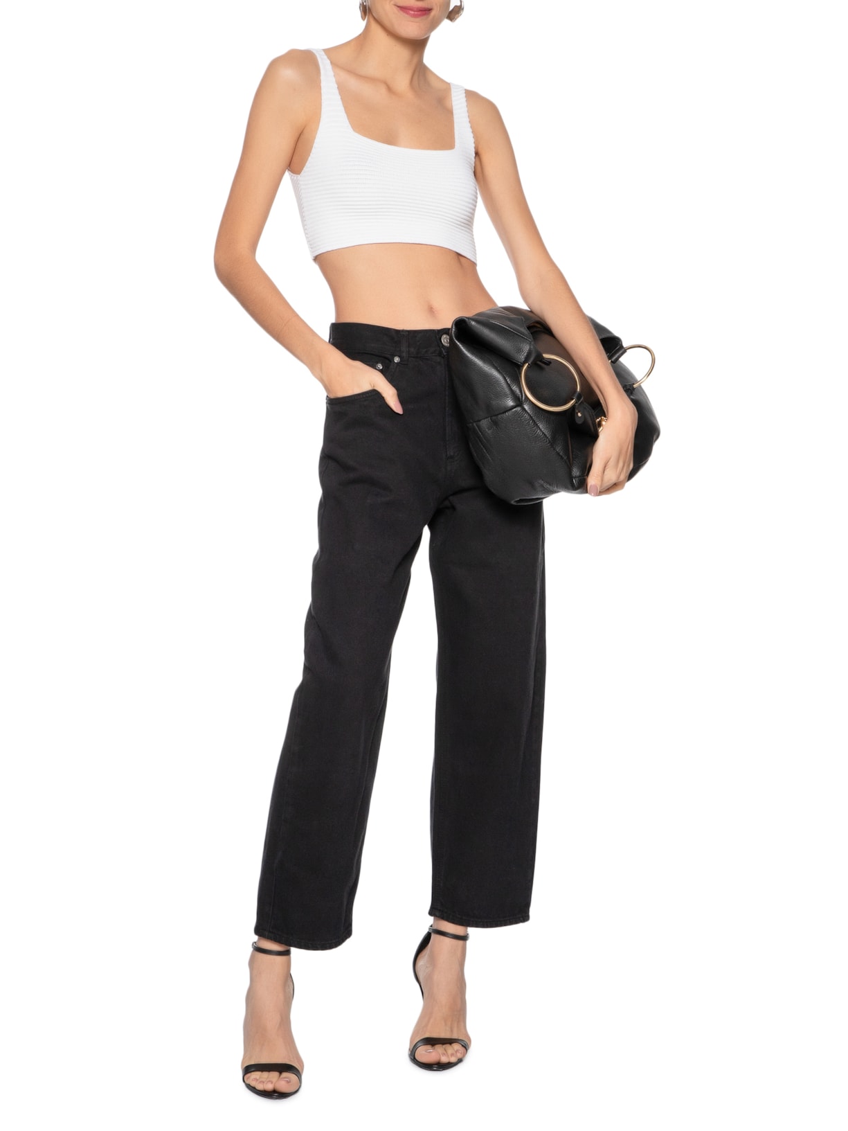 Top Feminino Em Tricot Off White Market 33