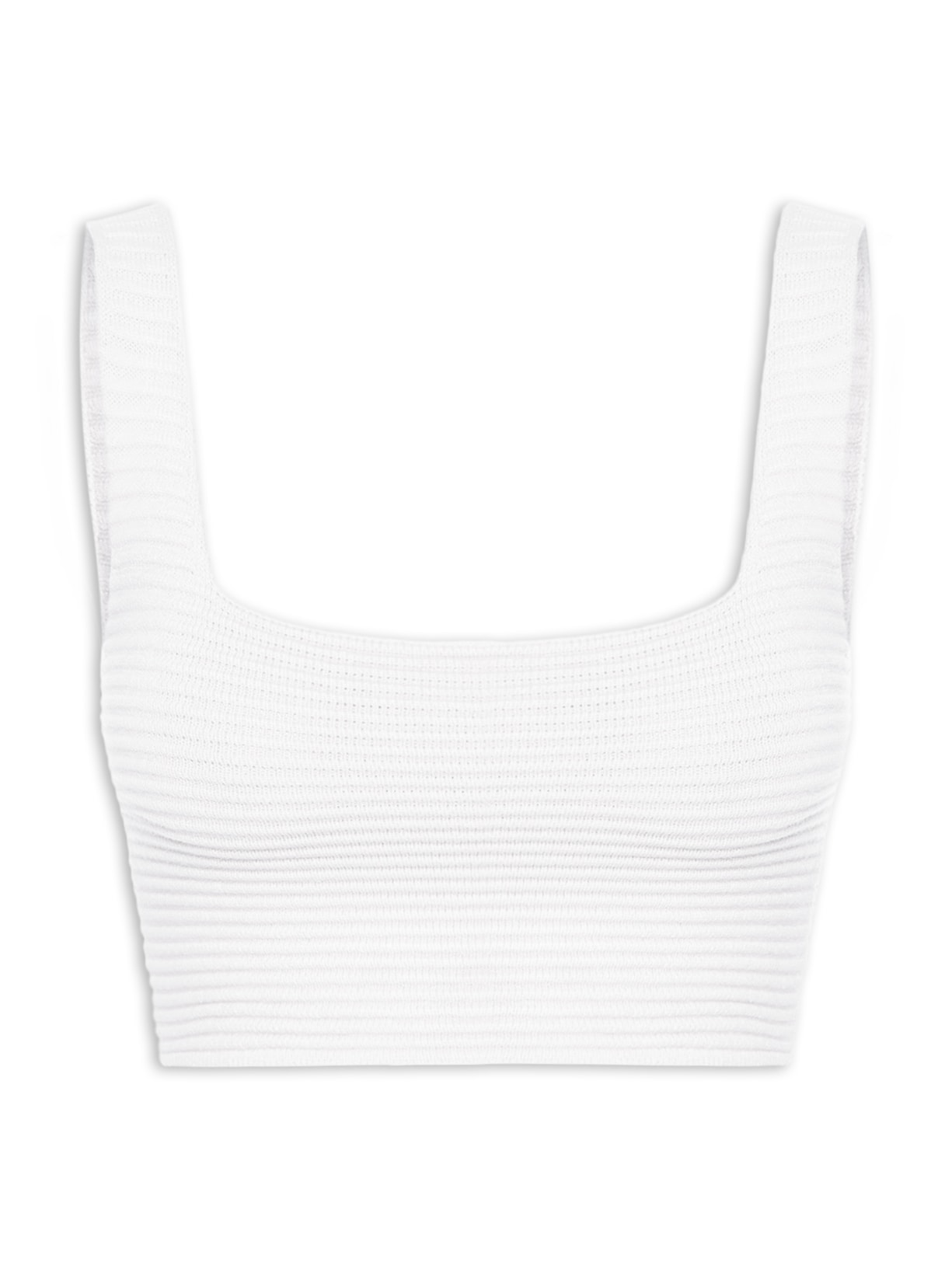 Top Feminino Em Tricot - Off White