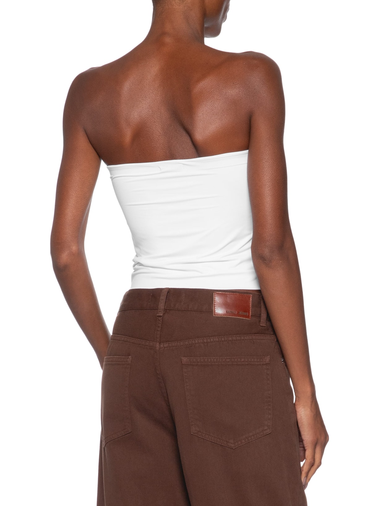 Top Feminino Faixa Branco Market 33