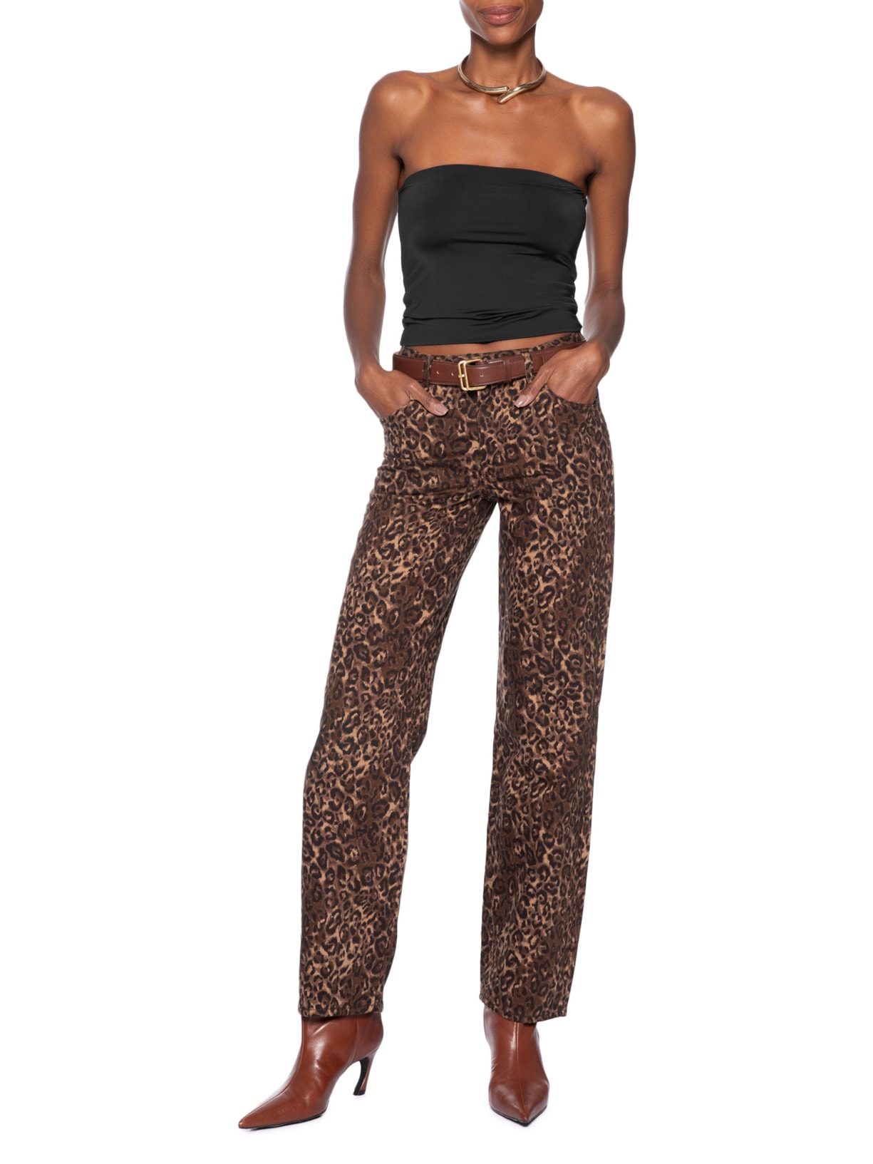 Top Feminino Faixa Preto Market 33