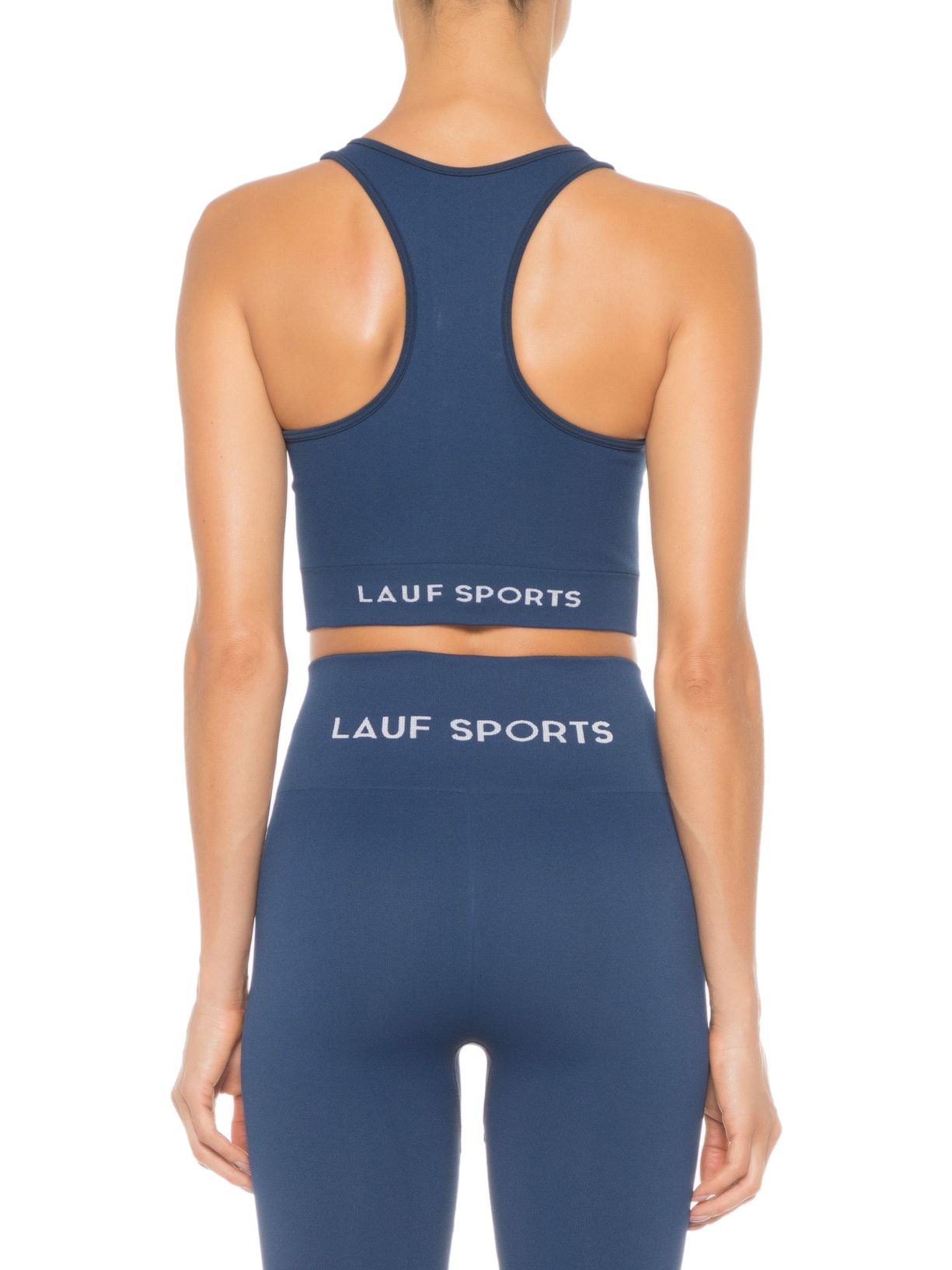 Top Feminino Família Basic Sem Costura Azul Lauf