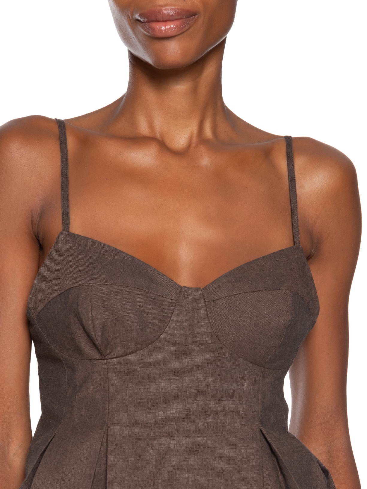 Top Feminino Fio Tinto Marrom Animale