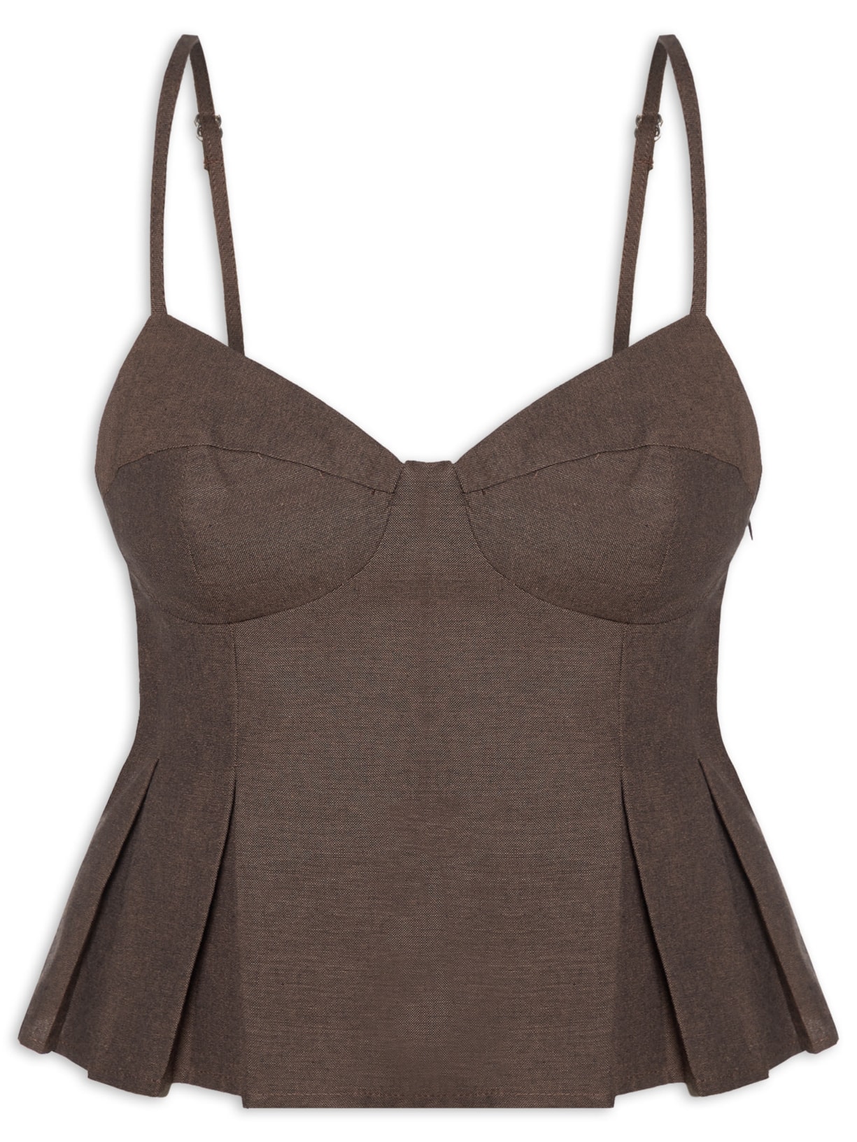 Top Feminino Fio Tinto - Marrom