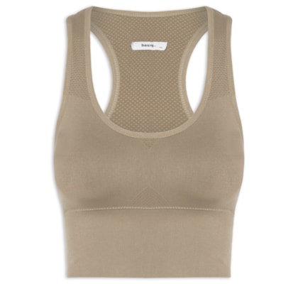 Top Feminino Fitness Com Bojo Removível - Bege
