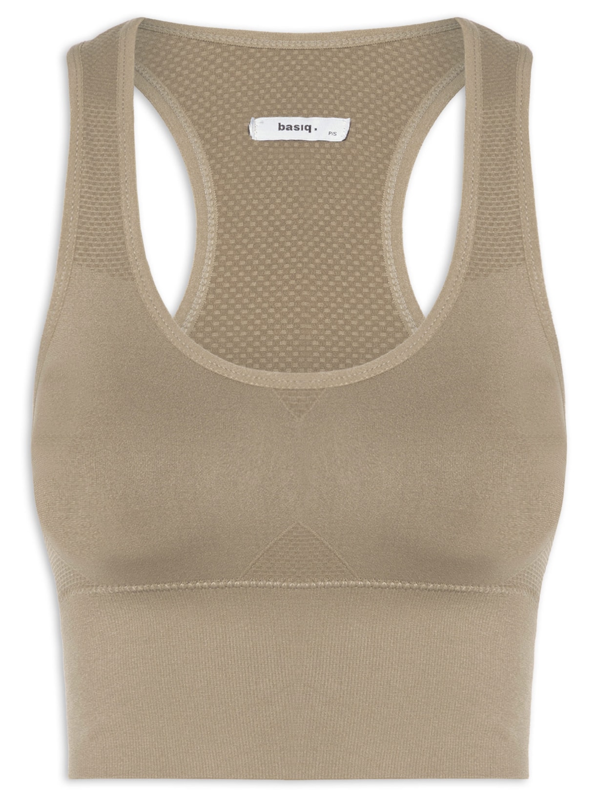 Top Feminino Fitness Com Bojo Removível - Bege