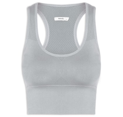 Top Feminino Fitness Com Bojo Removível - Cinza